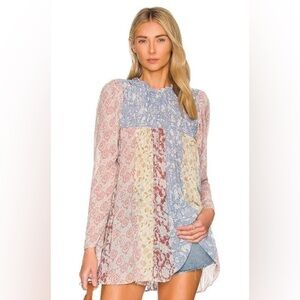 Free People Merrie Mix Tunic Size xs